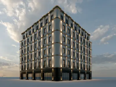 Modular City Building 3D model