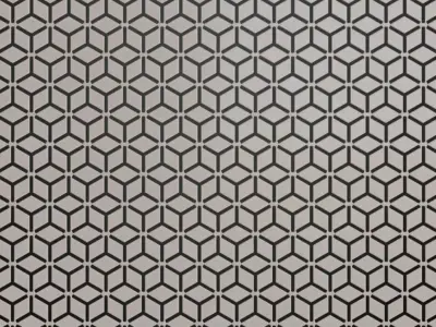 White Painted Rhombic Geometric Lattice PBR Texture