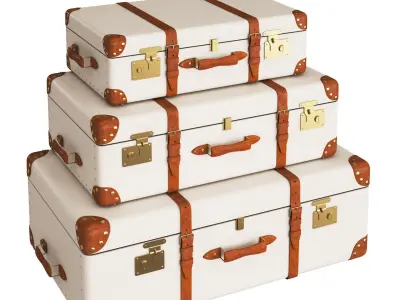 Suitcases retro 3D model