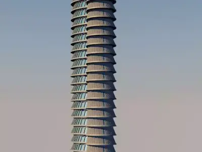 Apartment skyscraper 3D model