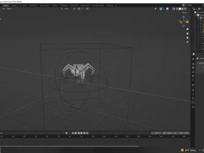 Cube Robot Low-poly 3D model