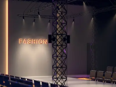 Interior Big Fashion Show Hall 3D model