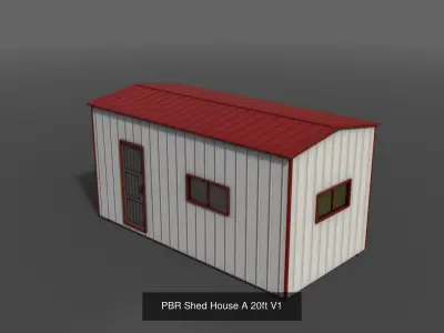 PBR Shed House A 3D Model Pack