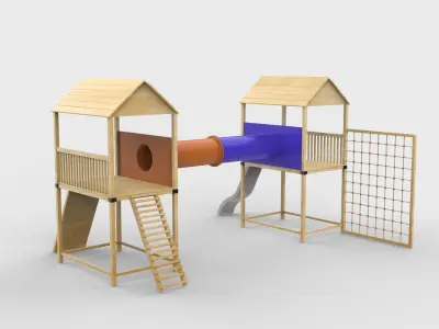 Slide-Tube-Climber Playground 3D model