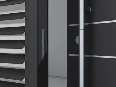 Aluminium door 196 3D model