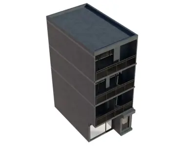 Japan city building 2 3D model