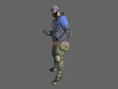 Man Survivor Low-poly 3D model