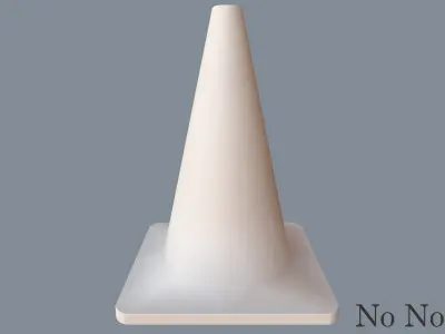Traffic Cone PBR Game Ready  Low-poly 3D model