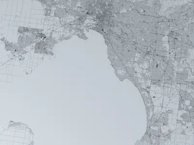 Greater Melbourne Road Network and Streets 3D model