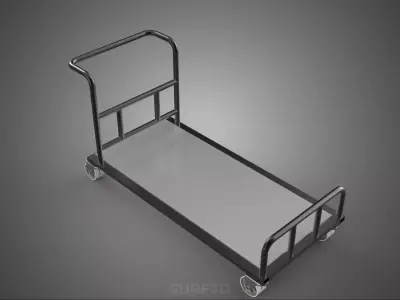 LUGGAGE TROLLEY CART HAUL BAGGAGE AIRPORT HOTEL TERMINAL OFFICE 3D model