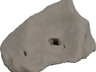 Realistic Beige Rock Asset Low-poly 3D model