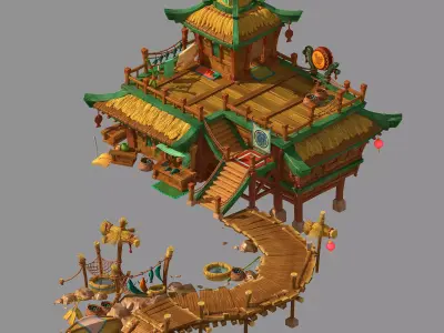 City - Dock 3D model