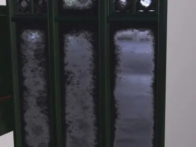 Front Shop Wood Kit Low-poly 3D model