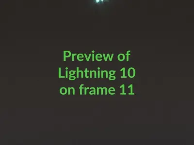 Animated Lightning v10 Low-poly 3D model