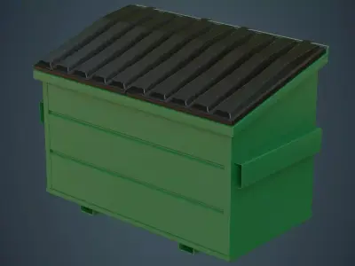 Dumpster 3A Low-poly 3D model