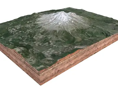 Mount Shasta California USA 3D model