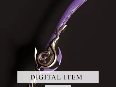 Genshin Impact - Engulfing Lightning - 3d file stl 3D print model