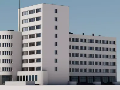 Eastern European Building 003 Low-poly 3D model