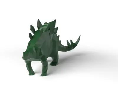 StegosaurusDinosaur Low Poligonal Low-poly 3D model
