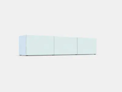 BESTA TV bench with doors 14 Low-poly 3D model