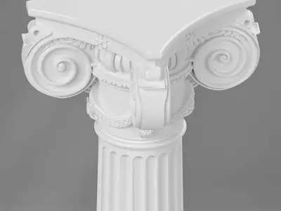 Roman Ionic Column with Angled Volutes  3D print model