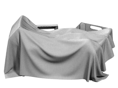 Crates Cargo Tented Low-poly 3D model