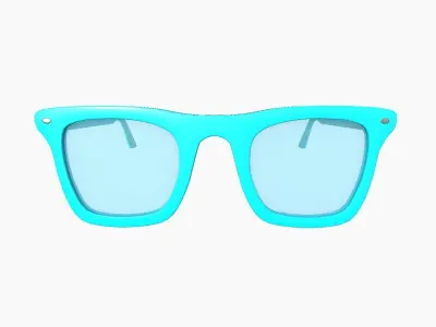 Sunglass E06 Light Blue - Character Design Fashion Low-poly 3D model