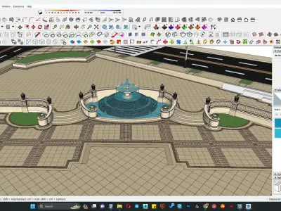 Asphalt Road Section Free 3d Model 3D model
