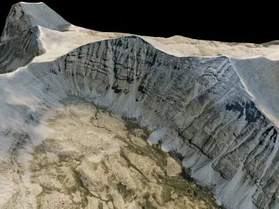 Kings Peak mount 3d terrain 3D model