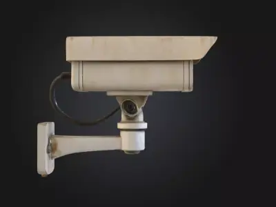 Industrial Security Camera CCTV Low-poly 3D model