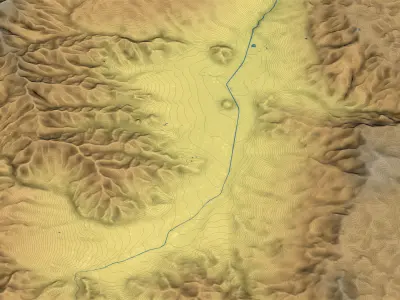 Medellin - Topography Terrain Low-poly 3D model