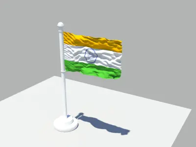 Indian Flag 25075 3D model