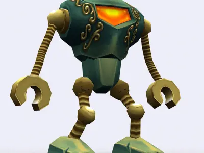 3DRT-Chibii-robot-04 robot Low-poly 3D model