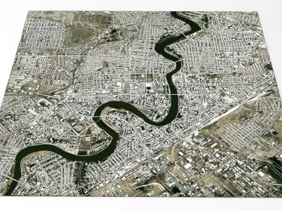 Cityscape Atyrau Kazakhstan 3D model