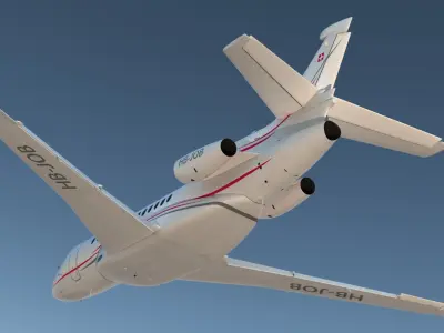  Dassault Falcon 7X 3D Model 