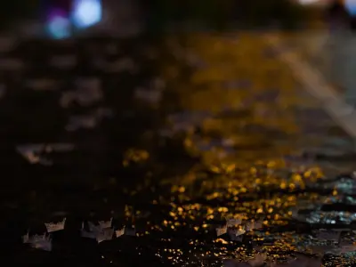 Animated Rain Low-poly 3D model