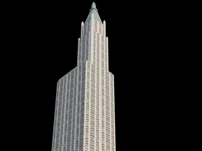 Woolworth Building - NYC Low-poly 3D model