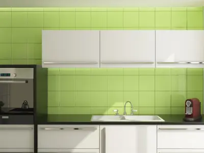 little green kitchen 3D model