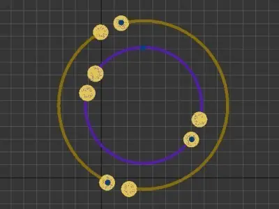 Modern Chandelier Inspired by planets Low-poly 3D model