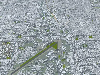 Medan Indonesia 30km Low-poly 3D model