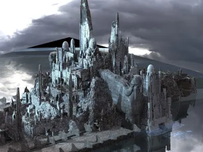 Cold Winter Retreat mansion City  3D model