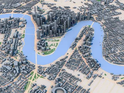 Brisbane City Australia 3D model