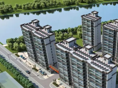 Riverside Residential Community 3D model