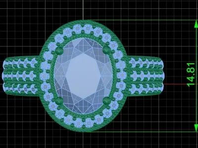Jewelry ring 190 3D print model