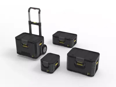 Tool Box Set closed and open 3D model