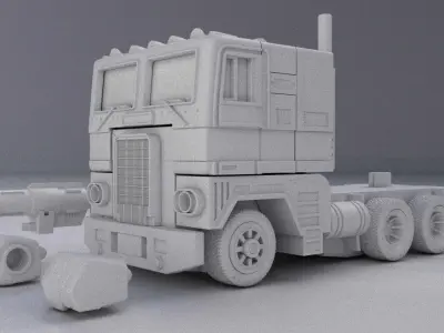 Optimus Prime g1 vintage toy 3D model