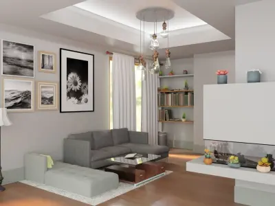 small living room 3D model