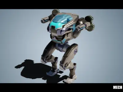 MECH 01-04 Low-poly 3D model