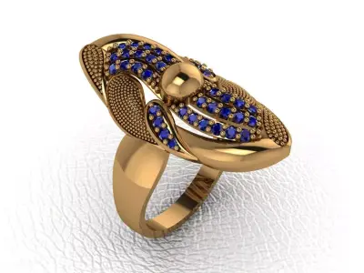 ring 4 piece  drawing 3d rihone drawing ring rings ring models  3D print model