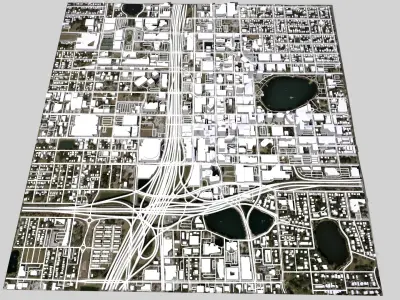 Cityscape Orlando Florida USA 3D model